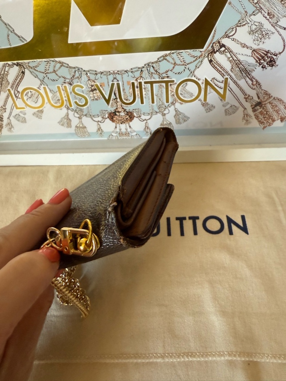 Louis Vuitton Vintage Monogram Long Wallet on Chain - Picture 9 of 14